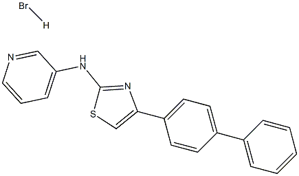 N-(4-[1,1'-biphenyl]-4-yl-1,3-thiazol-2-yl)pyridin-3-amine hydrobromide 化学構造式