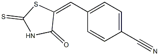 4-[(4-oxo-2-thioxo-1,3-thiazolan-5-yliden)methyl]benzonitrile Structure