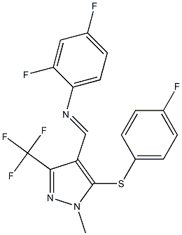 N-(2,4-difluorophenyl)-N-{(E)-[5-[(4-fluorophenyl)sulfanyl]-1-methyl-3-(trifluoromethyl)-1H-pyrazol-4-yl]methylidene}amine