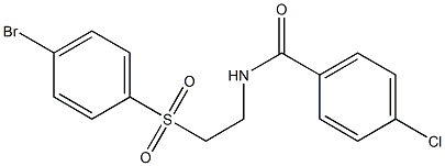 N-{2-[(4-bromophenyl)sulfonyl]ethyl}-4-chlorobenzenecarboxamide,,结构式