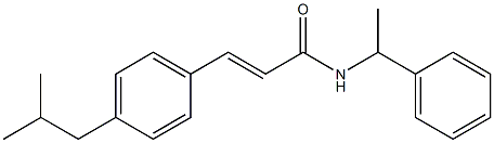 (E)-3-(4-isobutylphenyl)-N-(1-phenylethyl)-2-propenamide Struktur