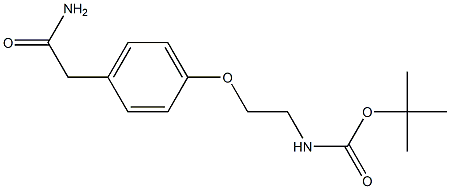 tert-butyl N-{2-[4-(2-amino-2-oxoethyl)phenoxy]ethyl}carbamate Structure