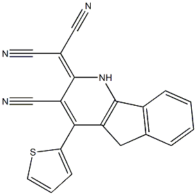 2-[3-cyano-4-(2-thienyl)-2,5-dihydro-1H-indeno[1,2-b]pyridin-2-yliden]malononitrile 结构式