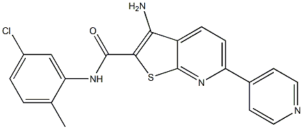 3-amino-N-(5-chloro-2-methylphenyl)-6-(4-pyridinyl)thieno[2,3-b]pyridine-2-carboxamide|