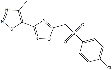 5-{[(4-chlorophenyl)sulfonyl]methyl}-3-(4-methyl-1,2,3-thiadiazol-5-yl)-1,2,4-oxadiazole