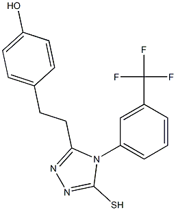  4-(2-{5-mercapto-4-[3-(trifluoromethyl)phenyl]-4H-1,2,4-triazol-3-yl}ethyl)phenol