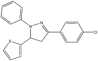 3-(4-chlorophenyl)-1-phenyl-5-(2-thienyl)-4,5-dihydro-1H-pyrazole