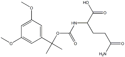 5-amino-2-({[1-(3,5-dimethoxyphenyl)-1-methylethoxy]carbonyl}amino)-5-oxopentanoic acid Struktur