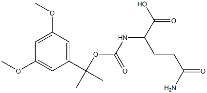 5-amino-2-({[1-(3,5-dimethoxyphenyl)-1-methylethoxy]carbonyl}amino)-5-oxopentanoic acid Structure