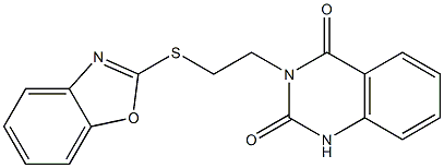 3-[2-(1,3-benzoxazol-2-ylthio)ethyl]-1,2,3,4-tetrahydroquinazoline-2,4-dione 化学構造式