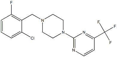 1-(2-chloro-6-fluorobenzyl)-4-[4-(trifluoromethyl)pyrimidin-2-yl]piperazine