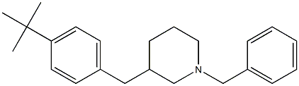 1-benzyl-3-[4-(tert-butyl)benzyl]piperidine 化学構造式