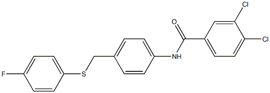  3,4-dichloro-N-(4-{[(4-fluorophenyl)sulfanyl]methyl}phenyl)benzenecarboxamide