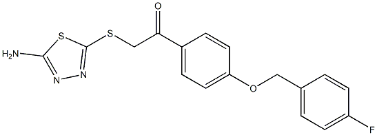 2-[(5-amino-1,3,4-thiadiazol-2-yl)thio]-1-{4-[(4-fluorobenzyl)oxy]phenyl}ethan-1-one