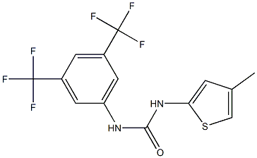 N-[3,5-di(trifluoromethyl)phenyl]-N'-(4-methyl-2-thienyl)urea 化学構造式