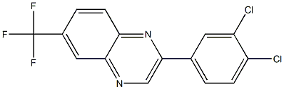 2-(3,4-dichlorophenyl)-6-(trifluoromethyl)quinoxaline 结构式