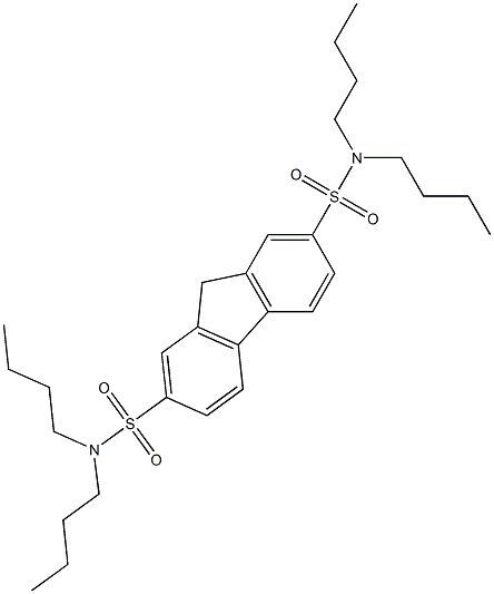 N2,N2,N7,N7-tetrabutyl-9H-fluorene-2,7-disulfonamide Structure