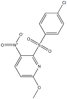 2-[(4-chlorophenyl)sulfonyl]-6-methoxy-3-nitropyridine|