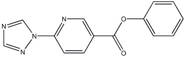 phenyl 6-(1H-1,2,4-triazol-1-yl)nicotinate,,结构式