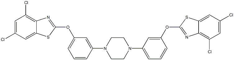 4,6-dichloro-2-[3-(4-{3-[(4,6-dichloro-1,3-benzothiazol-2-yl)oxy]phenyl}piperazino)phenoxy]-1,3-benzothiazole|