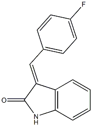 3-(4-fluorobenzylidene)indolin-2-one Struktur