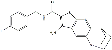 5-amino-N-(4-fluorobenzyl)-7-thia-1,9-diazatetracyclo[9.2.2.0~2,10~.0~4,8~]pentadeca-2,4(8),5,9-tetraene-6-carboxamide