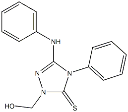 3-anilino-1-(hydroxymethyl)-4-phenyl-4,5-dihydro-1H-1,2,4-triazole-5-thione Structure