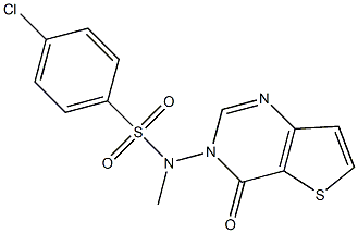 N1-methyl-N1-(4-oxo-3,4-dihydrothieno[3,2-d]pyrimidin-3-yl)-4-chlorobenzene-1-sulfonamide Structure