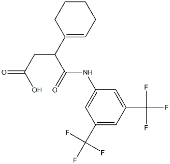 3-cyclohex-1-enyl-4-[3,5-di(trifluoromethyl)anilino]-4-oxobutanoic acid Structure