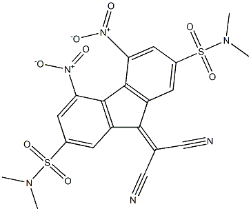 N2,N2,N7,N7-tetramethyl-9-(dicyanomethylene)-4,5-dinitro-9H-2,7-fluorenedisulfonamide,,结构式