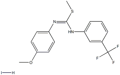 methyl N-(4-methoxyphenyl)-[3-(trifluoromethyl)anilino]methanimidothioate hydroiodide