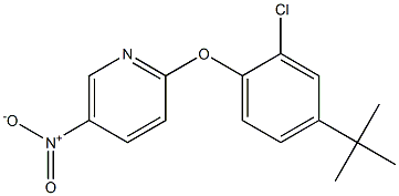 2-[4-(tert-butyl)-2-chlorophenoxy]-5-nitropyridine Struktur