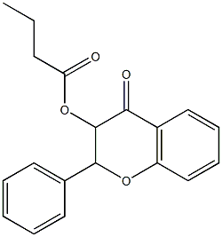 4-oxo-2-phenyl-3,4-dihydro-2H-chromen-3-yl butyrate 结构式