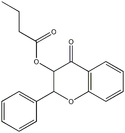 4-oxo-2-phenyl-3,4-dihydro-2H-chromen-3-yl butyrate,,结构式