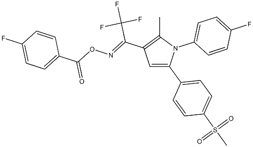 1-(4-fluorophenyl)-2-methyl-5-[4-(methylsulfonyl)phenyl]-3-{2,2,2-trifluoro[(4-fluorobenzoyl)oxy]ethanimidoyl}-1H-pyrrole