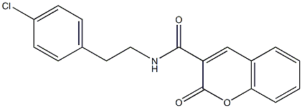 N3-(4-chlorophenethyl)-2-oxo-2H-chromene-3-carboxamide 化学構造式