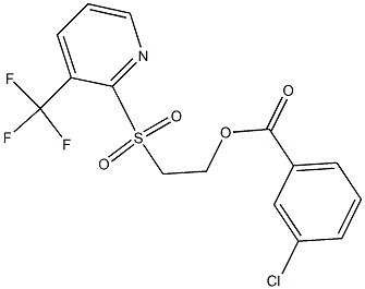 2-{[3-(trifluoromethyl)-2-pyridyl]sulfonyl}ethyl 3-chlorobenzoate 化学構造式