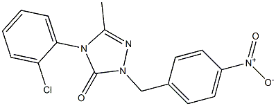 4-(2-chlorophenyl)-5-methyl-2-(4-nitrobenzyl)-2,4-dihydro-3H-1,2,4-triazol-3-one Struktur