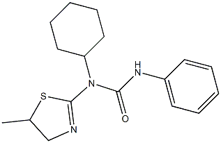 N-cyclohexyl-N-(5-methyl-4,5-dihydro-1,3-thiazol-2-yl)-N'-phenylurea,,结构式