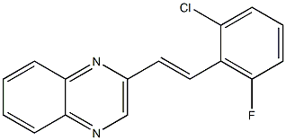 2-(2-chloro-6-fluorostyryl)quinoxaline 结构式