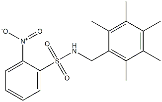 N1-(2,3,4,5,6-pentamethylbenzyl)-2-nitrobenzene-1-sulfonamide|