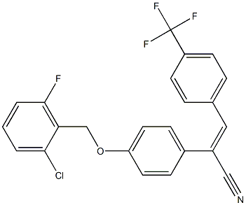2-{4-[(2-chloro-6-fluorobenzyl)oxy]phenyl}-3-[4-(trifluoromethyl)phenyl]acrylonitrile,,结构式