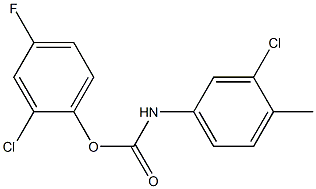 2-chloro-4-fluorophenyl N-(3-chloro-4-methylphenyl)carbamate,,结构式