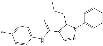 N4-(4-fluorophenyl)-1-phenyl-5-propyl-1H-pyrazole-4-carboxamide Struktur