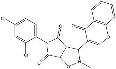  5-(2,4-dichlorophenyl)-2-methyl-3-(4-oxo-4H-chromen-3-yl)dihydro-2H-pyrrolo[3,4-d]isoxazole-4,6(3H,5H)-dione