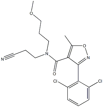 N4-(2-cyanoethyl)-N4-(3-methoxypropyl)-3-(2,6-dichlorophenyl)-5-methylisoxazole-4-carboxamide