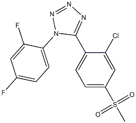5-[2-chloro-4-(methylsulfonyl)phenyl]-1-(2,4-difluorophenyl)-1H-1,2,3,4-tetraazole Structure