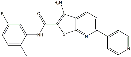 3-amino-N-(5-fluoro-2-methylphenyl)-6-(4-pyridinyl)thieno[2,3-b]pyridine-2-carboxamide