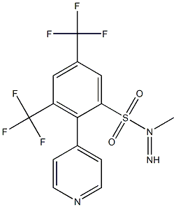 N1-imino(4-pyridyl)methyl-3,5-di(trifluoromethyl)benzene-1-sulfonamide Structure