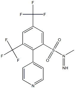 N1-imino(4-pyridyl)methyl-3,5-di(trifluoromethyl)benzene-1-sulfonamide,,结构式